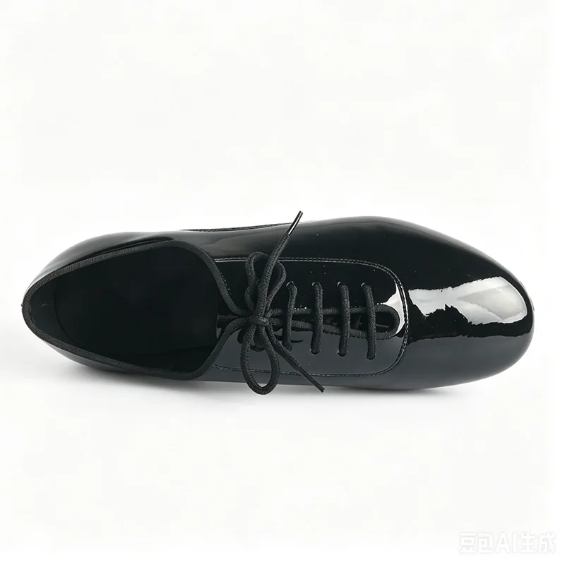 Wedopus Spilt Sole Dance Shoes Ballroom MEN Latin Man Shoe Authentic Imported Patent Leather Cowhide Sole Durable Slip-on