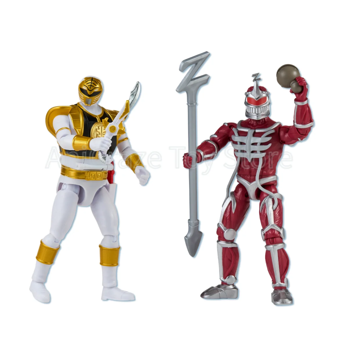 Neue Mighty Morphin Power Rangers Weiße Ranger Lord Zedd Actionfigur Grüner Ranger Modellpuppe Spielzeug Sammlerstücke Geschenke