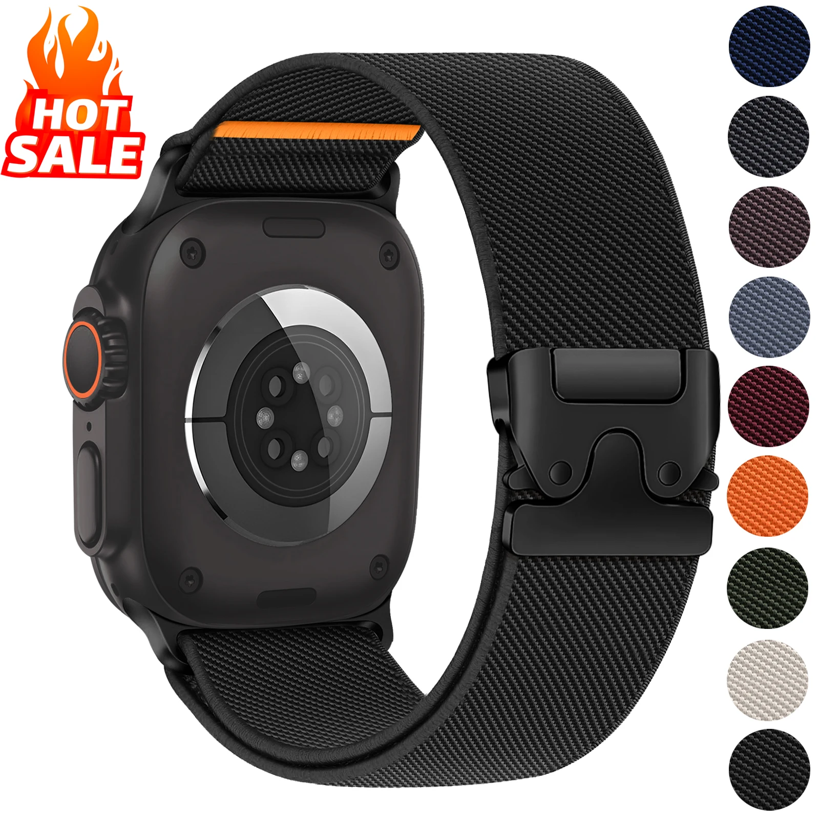 حزام المظلة لساعة أبل الترا 2 الفرقة 49 مللي متر 44 مللي متر 46 مللي متر 42 مللي متر 40 مللي متر 45 مللي متر 41 مللي متر Correa سوار IWatch سلسلة SE 10 9 8 7 6 5 4