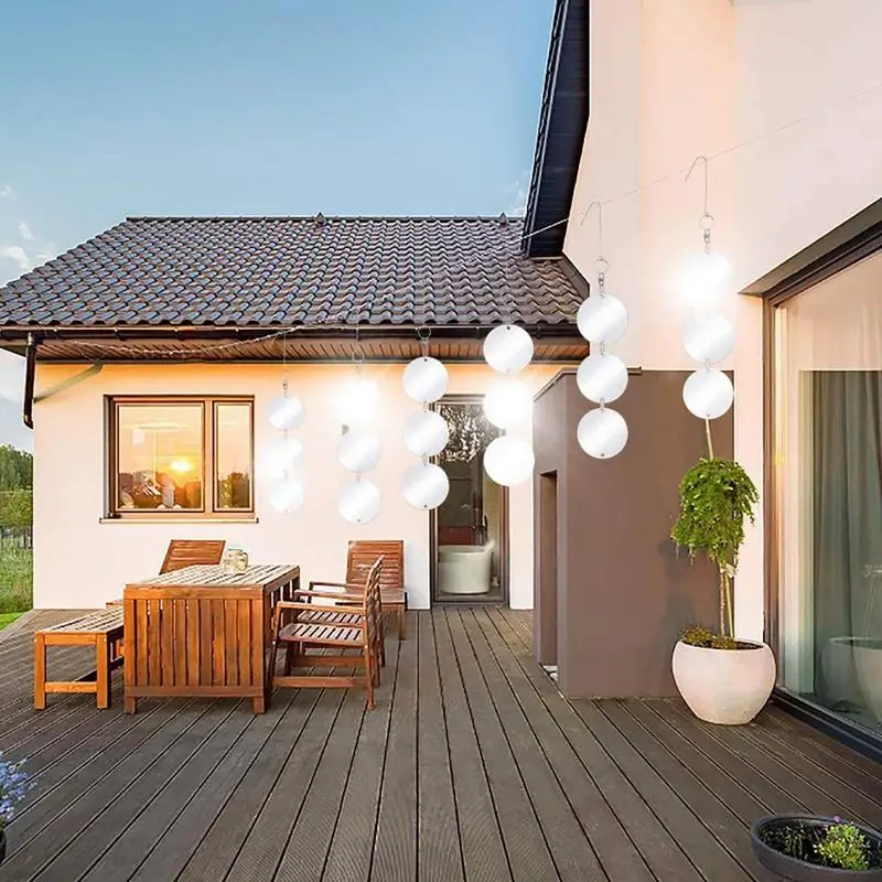 Bird Scare Disc Set 24pcs Highly Reflective Double-sided Bird Reflectors To Keep Birds Away Hanging Device Reflective Discs Set