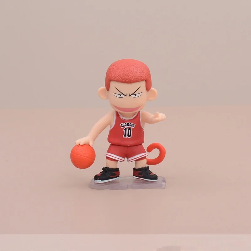 Slam Dunk Sakuragi Hanamichi Anime Character Basketball Team 8cm Figure Kawaii Model Pvc Tabletop Decoration Doll Collection Toy