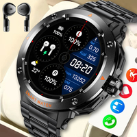 LIGE New 2 In 1 Smart Watch with Headphones Full Touch Screen TWS Bluetooth Earphones NFC Heart Rate Health Monitor Smartwatches