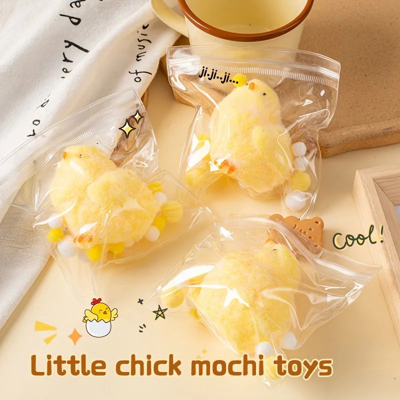 Niedliches handgefertigtes gelbes Küken, Anti-Stress-Squishy-Spielzeug, ultraweiches Dekompressions-Pinch-Zappelspielzeug für Erwachsene und Kinder, Festival-Geschenke