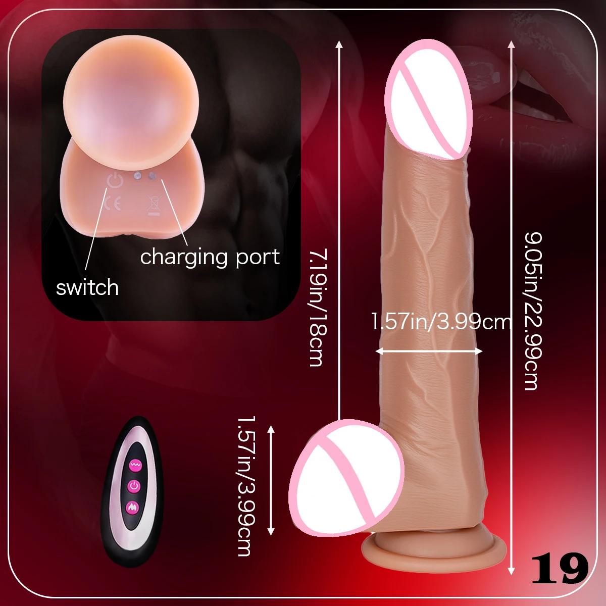 Vibrator Dildo Pemanas Penis Silikon Lembut Realistis Stimulasi G-Spot Vagina Anal Mainan Seks Dewasa Untuk Wanita Pasangan