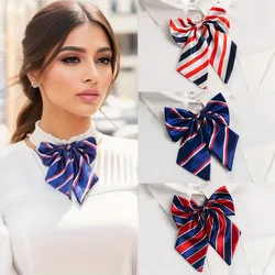 Women Bowtie Multicolor Striped Bow Ties Bow Tie JK Style Butterfly Neck Wear Collar Elegant Style Bow Professional Bowtie