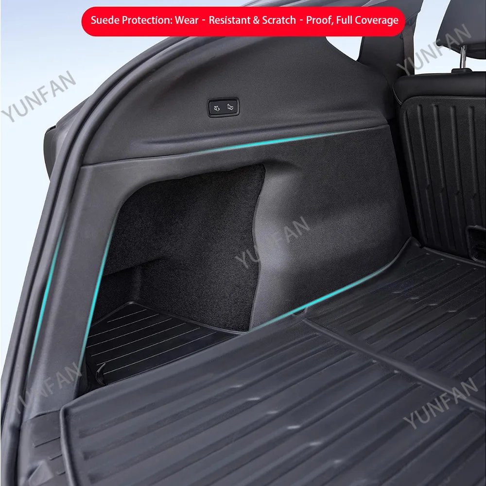 For Tesla Model Y Juniper 2025 2026 Rear Trunk Side TPE Anti-Kick Pad, Full Coverage Anti-Dirty Accessories