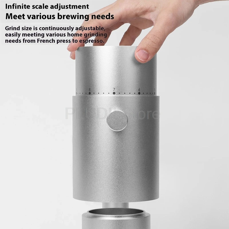 Penggiling Kopi Listrik 200W 110V/220V Portabel Penggiling Biji Kopi Burr Kerucut Penyesuaian Tanpa Tingkat untuk Espresso Pour Over