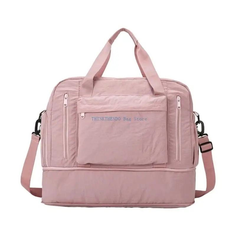 340D Travel Bags With Expandable Capacity Water Resistant Fabric Adjustable Shoulder Strap Lightweight