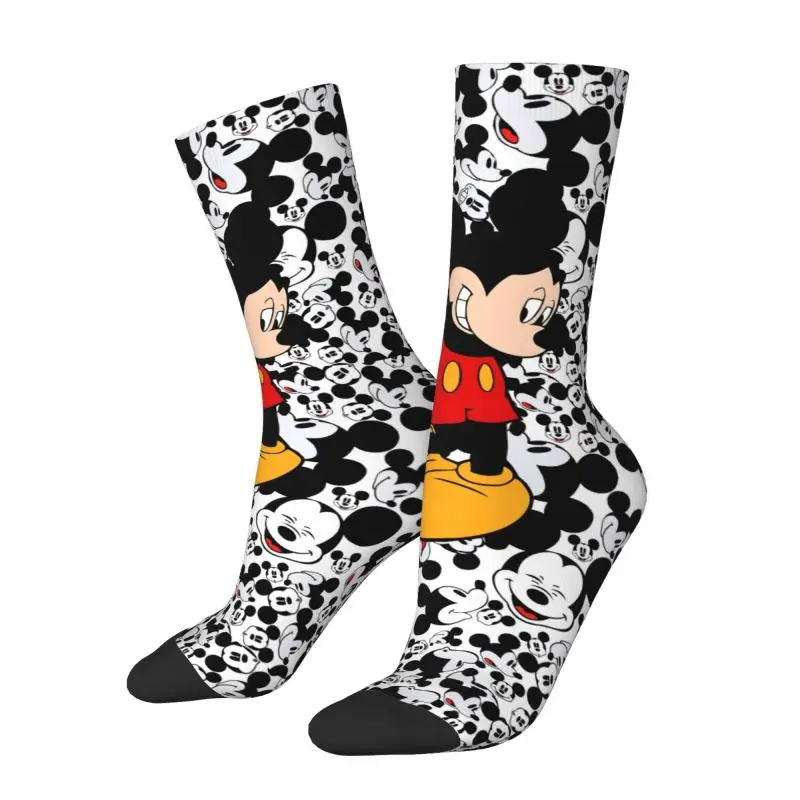 

Custom Fashion Mickey Mouse Collage Socks Women Men Warm 3D Print Anime Cartoon Football Sports Socks