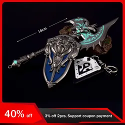 18cm World of Warcraft Game Peripherals Weapon Models Shadow Grief Axe Sword Cosplay Metal Gifts Toys Uncut Collection