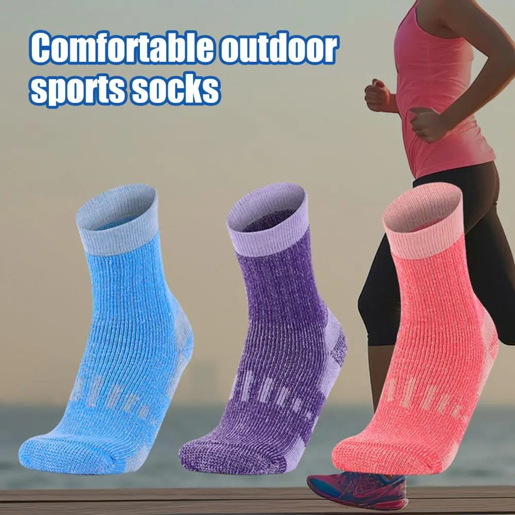 Athletic Crew Socks Cushioned Compression Boot Socks Moisture-Wicking Outdoor Sports Hiking Running Ankle Socks