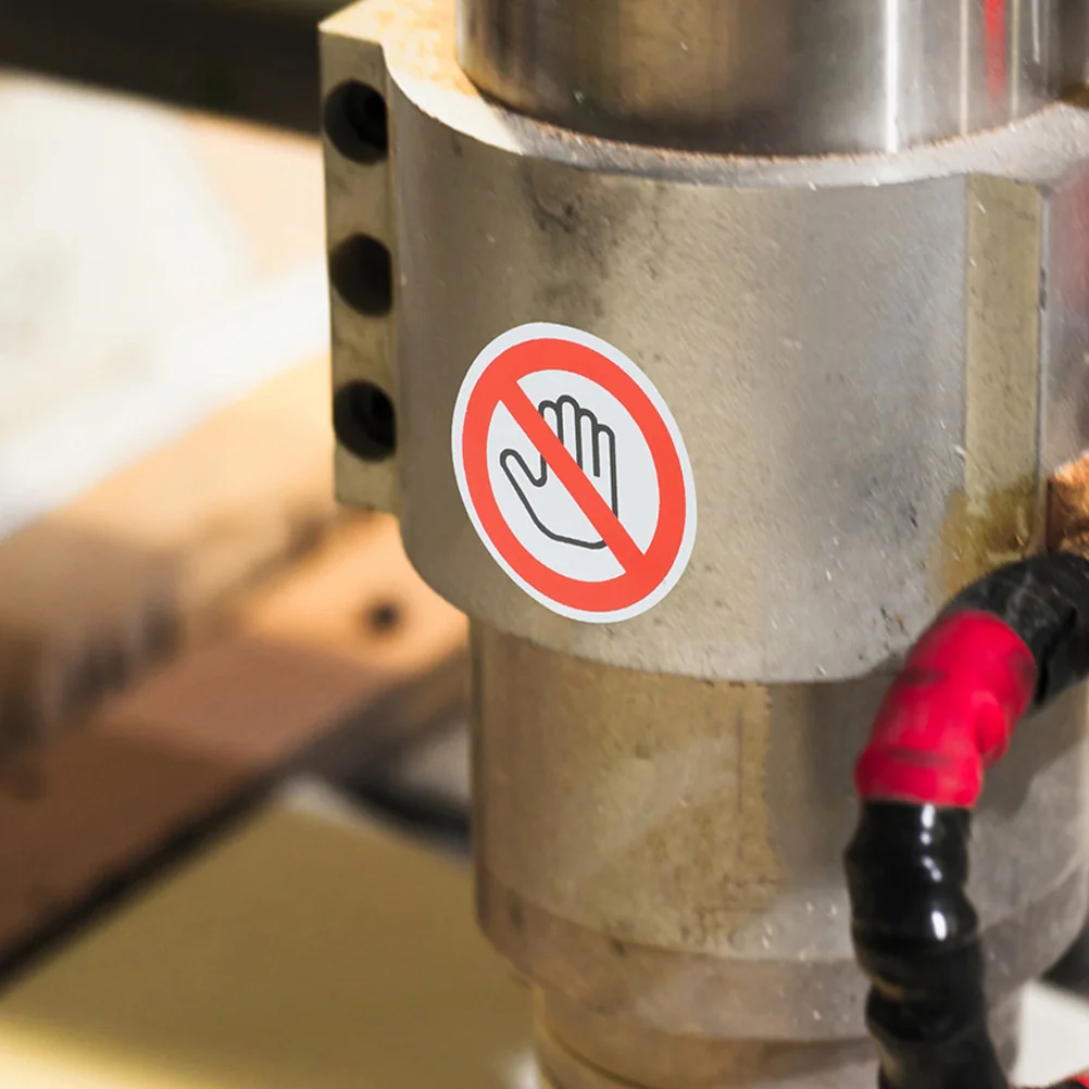 6pcs Do Not Touch Warning Stickers Safety Labels For Machines Adhesive Caution Signs Hazardous Areas Self Adhesive Sticker For