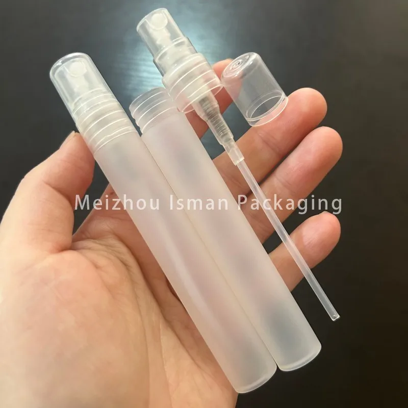 

50Pcs Empty High Quality White Frosted 10ml Plastic Spray Bottle Perfume Tube Portable Perfume Pen Bottle