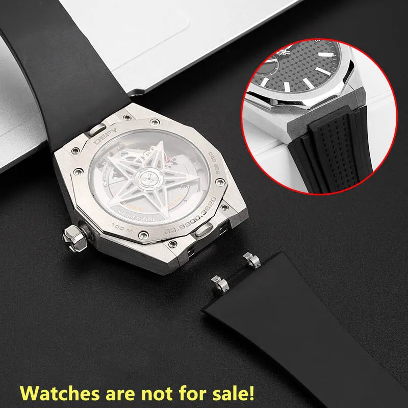 For Zenith DEFY series quick release fluororubber watch strap SKYLINE Skyline 03.9300 9301 49.9300 men's watch 41mm dial strap