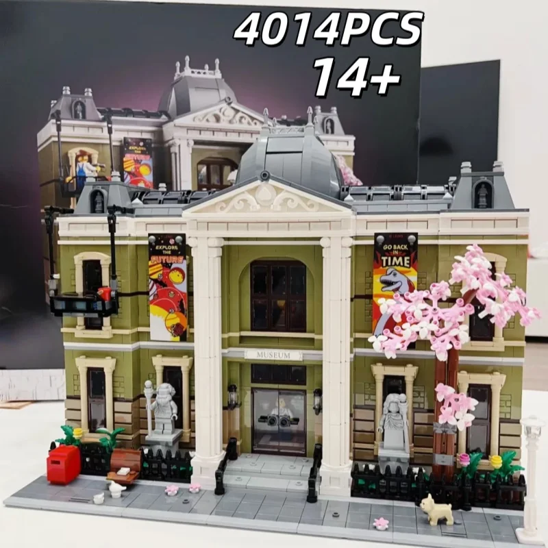 

2026Новинка, 4014 шт., значки, музей истории 10326, самый большой модульный строительный набор, архитектура, вид на улицу, строительные блоки, игрушка, подарок для детей