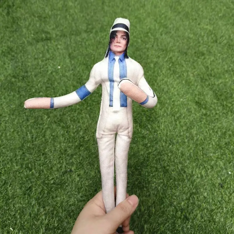 Michael Jackson Bendable Plush Doll Built-in Iron Wire Frame Poseable Abstract Rat Jerky Figurine Fan Support Toy Decor Gift view 4