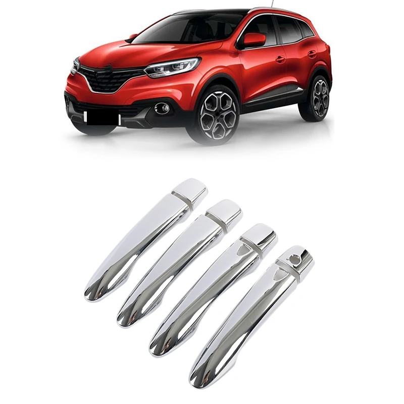 Наклейка на крышку дверной ручки, стильный дизайн для Renault Kadjar 2015 - 2018 Chrome