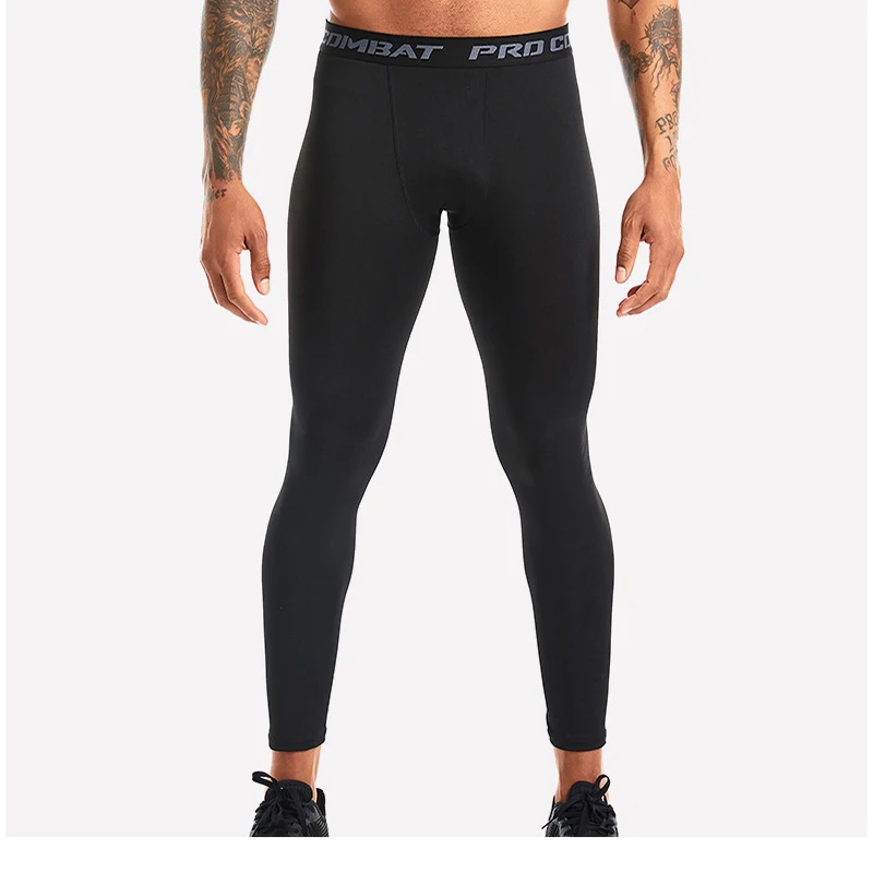 Leggings de compressão de alto desempenho para homens, calças justas, melhor desempenho em corrida, conforto