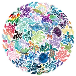 50/100Pcs INS Novelty Colorful Sea Turtle Stickers PVC Waterproof Stickers Decals For Kids Boys Girls Toys Gifts