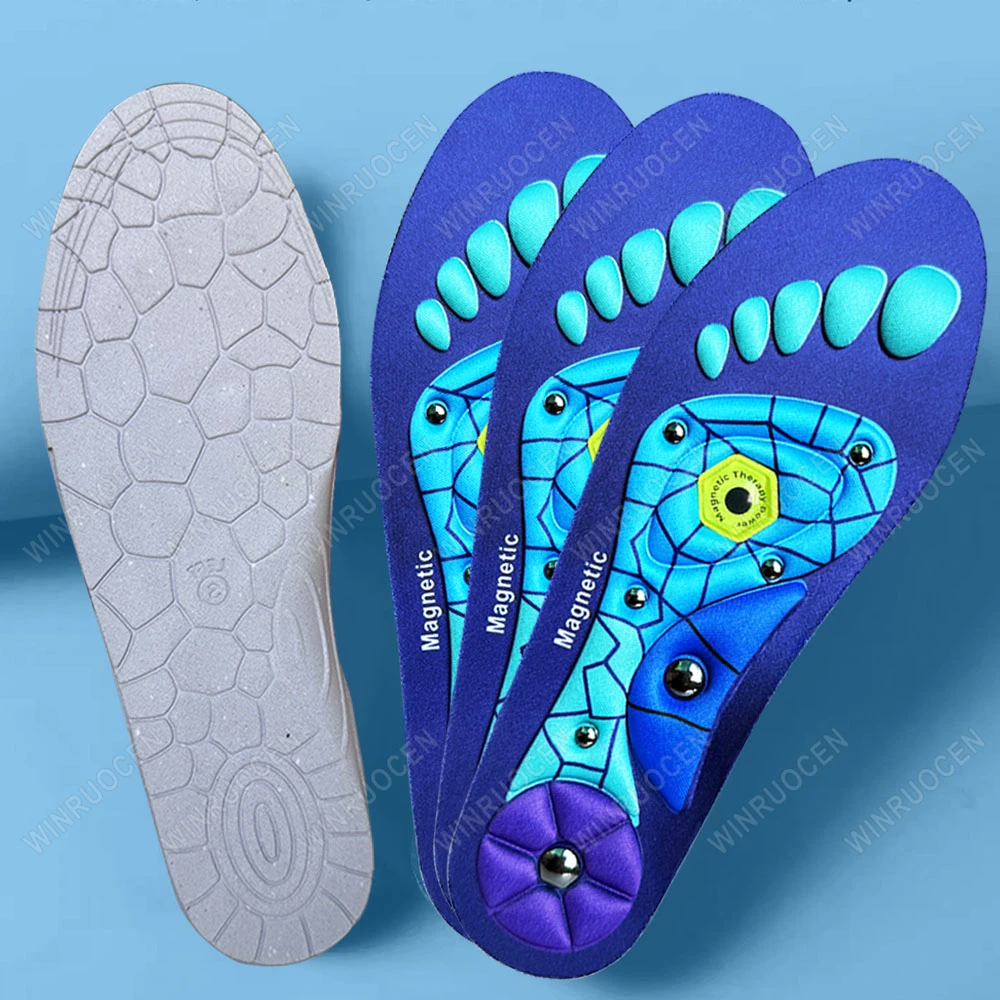 Magnetic Therapy Orthopedic Arch Support Insoles Massage Insoles Men's Foot Acupoint Massage Insoles Anti-fatigue Health Insoles
