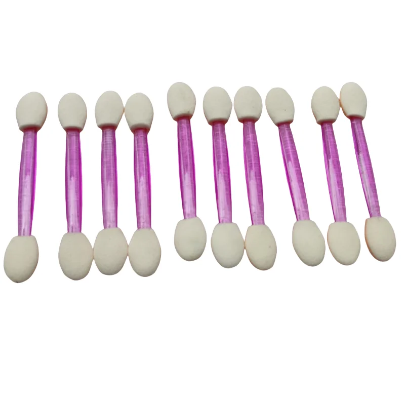 Colores aleatorios, aplicadores de esponja portátiles de doble punta para sombra de ojos, para maquillaje, arte de uñas