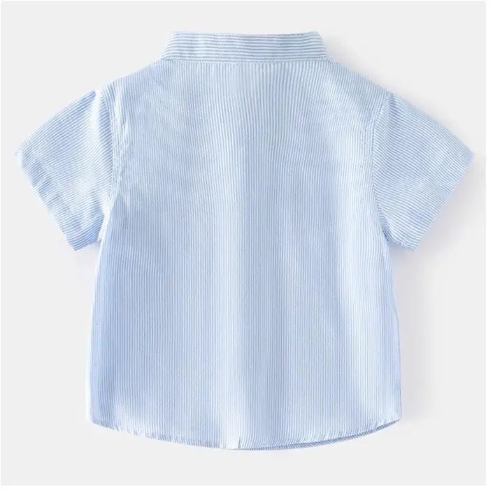 baby stand collar shirt 100% cotton white top