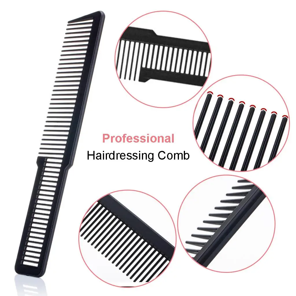 Flat Top Hair Comb Plastic Wide Barber Comb Leveling Tool for Salon Fade Haircut and Home Styling