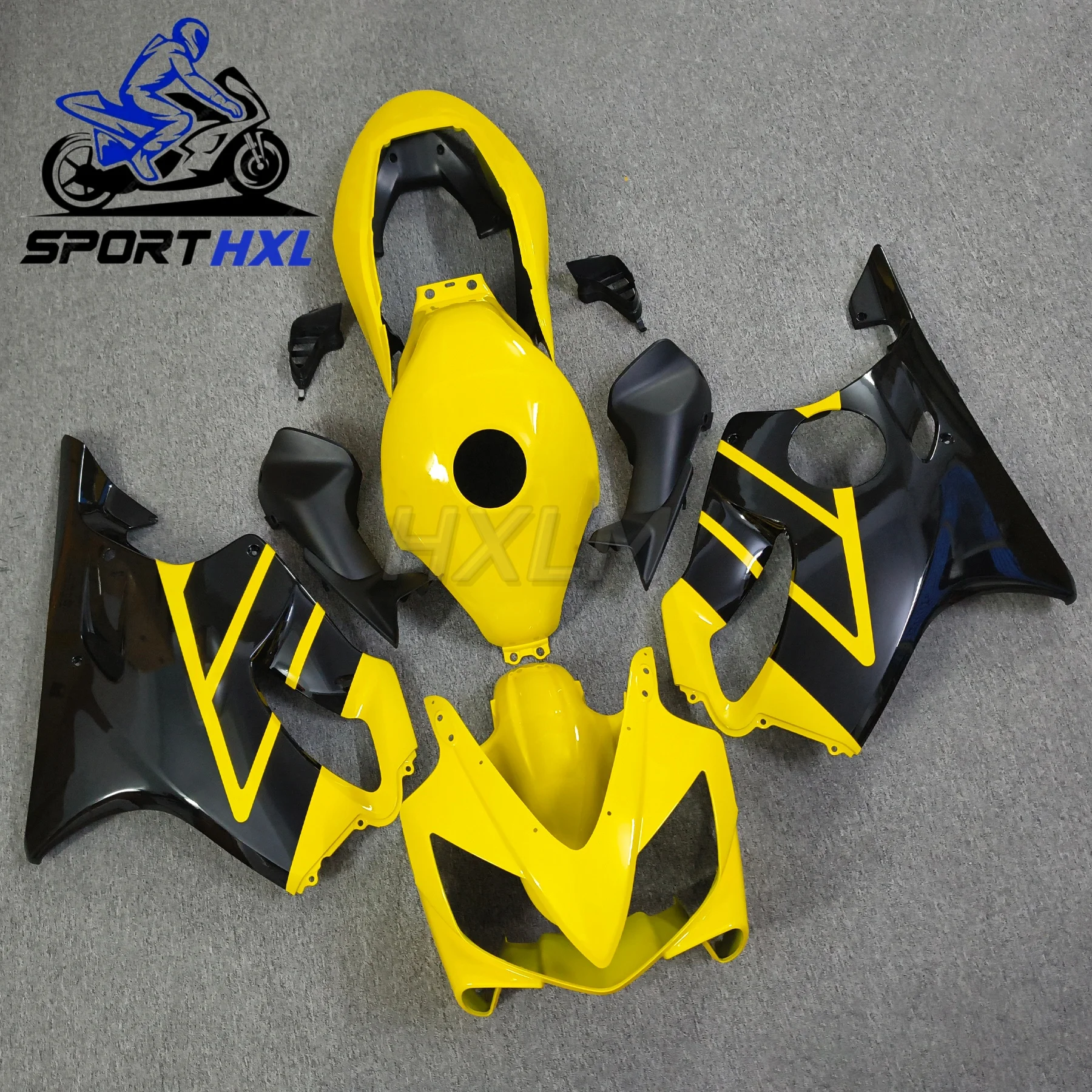 Motorcycle Fairings For Honda CBR600F 2004 - 2007 Yellow Black Silver Body Kits CBR600 F4i 04 05 06 07 Bodywork Fairing Kit