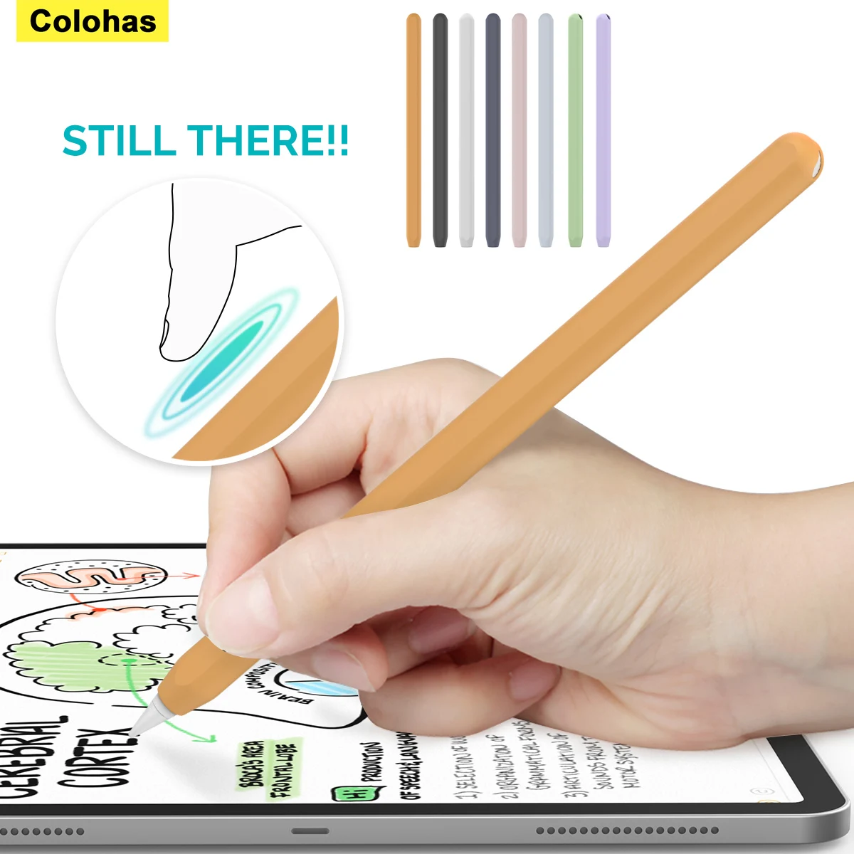 

Чехол для Apple Pencil 2/Pro, чехол для Apple Pencil 2-го поколения, портативный чехол для стилуса, мягкий силиконовый защитный чехол для планшета.