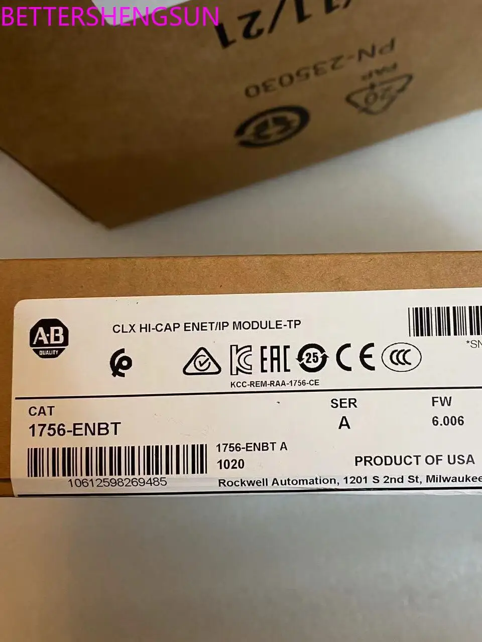 

1756-Enbt Bridge Connecting Modules 10/100 Mbps,64 TCP/IP Connections 1756enbt