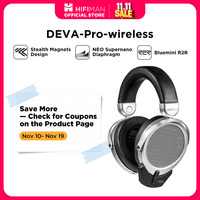 HIFIMAN Deva-Pro Over-Ear Full-Size Open-Back Planar Magnetic Headphone with Stealth Magnet and BlueMini R2R Bluetooth Receiver