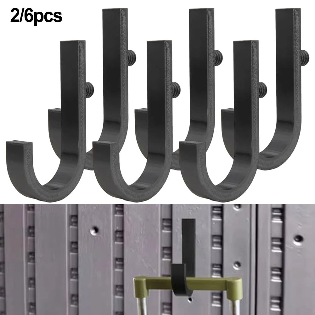 2/6PCS Storage Rack Shed Organizer Wall Mount For Ladders & Tools Hanger J Shape Hook Set Replacement