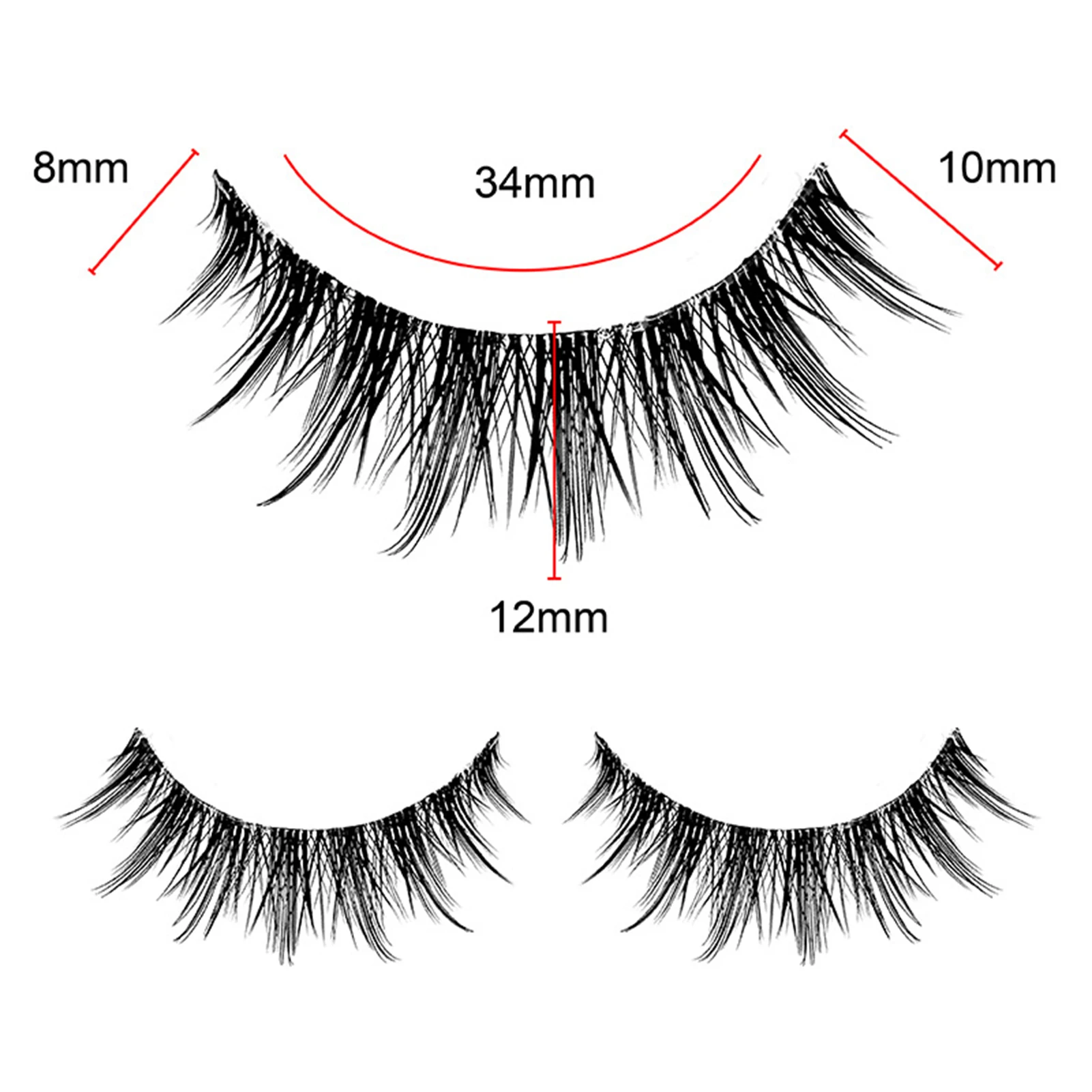 Manga Stijl Cat Eye Valse Wimpers volledige strips Natuurlijke Piekerige Dramatische Volume Lange Wimpers Voor Vrouwen Meisjes Party Make-up