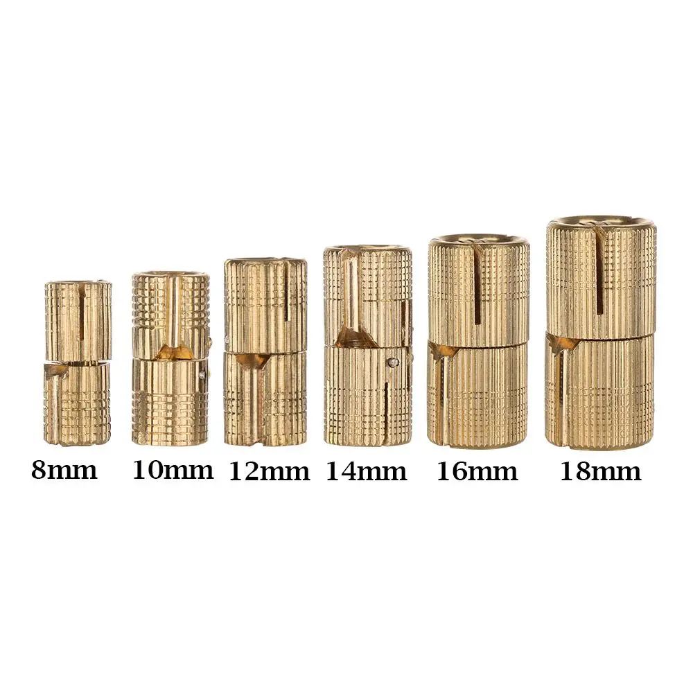 Brass Furniture Hinges 8-18mm Cylindrical  Cabinet Invisible Door Hinges for Hardware Gift Box