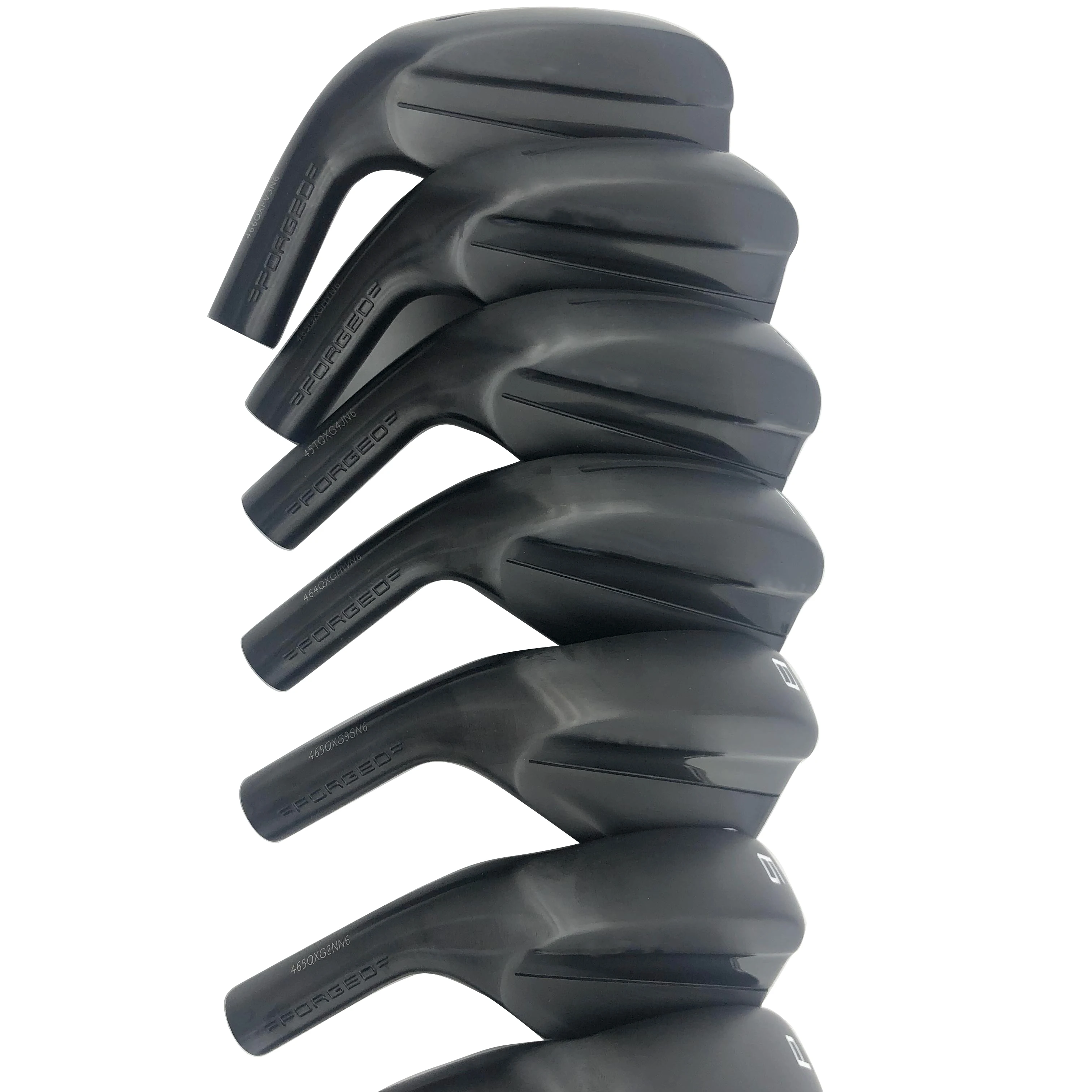 

Left Handed Black PVD Plated Forged Stainless Steel Blade Golf Iron Heads Rubber Grip 4-P Unisex Golf Iron Set