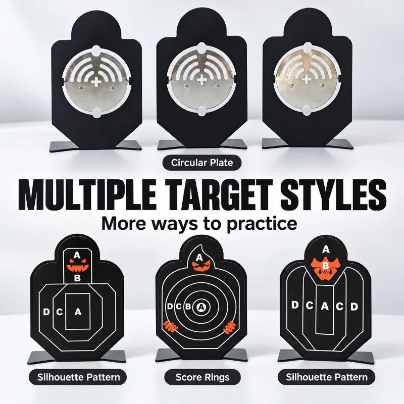 Metal Practice Target with Sound Feedback Freestanding Base Design Desktop Game Fitting