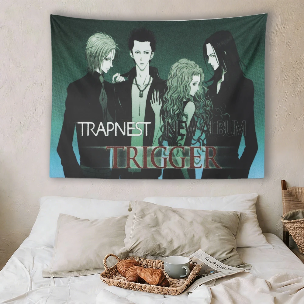 NANA Anime T-Trapnest Trigger Tapestry, Large Wall Tapestry, Cool Room Decoration Items for Bedroom