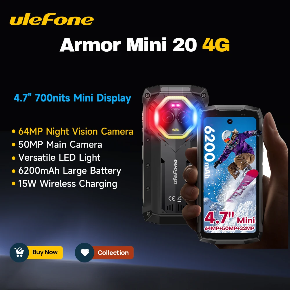 Ulefone Armor Mini 20 4G Rugged Phone 4.7