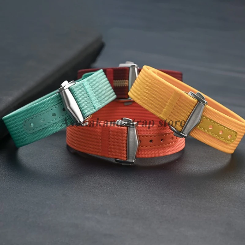 Качественный нейлоновый ремешок для часов 20 мм 22 мм для Omega для ремешков Swatch, складная пряжка, водонепроницаемый ремешок для часов, женский и мужской ремень, аксессуары