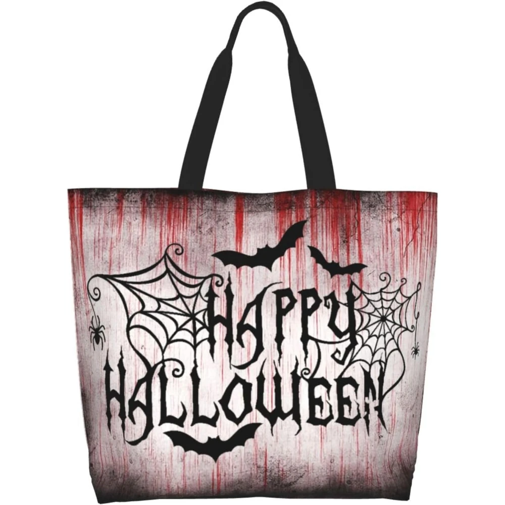 

Halloween Pumpkin Ghost Tote Bag Beach Bag Large Capacity Grocery Bag Reusable Shopping bags for Women