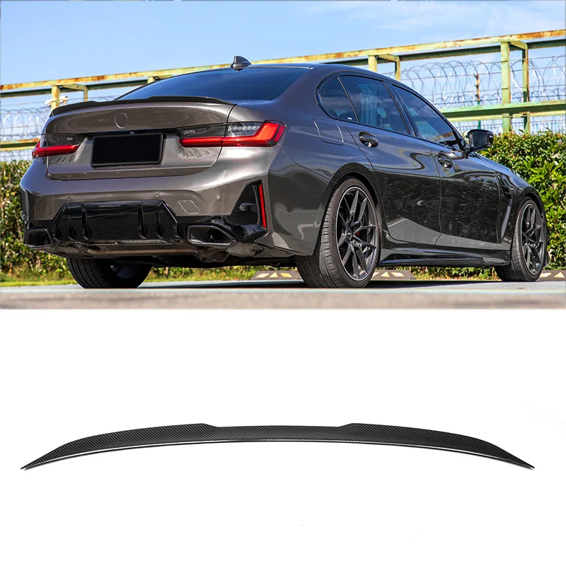 M Style Dry Carbon Fiber Rear Spoiler for New G20 G80 M3 2021+ Rear Trunk Wing Spoiler Car Accessories