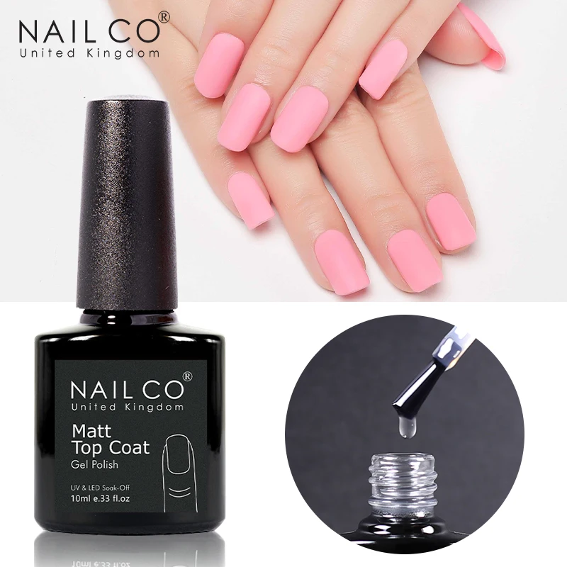 NAILCO 10 ミリリットル透明ベルベットトップコートジェルポリッシュネイルアートマットトップベース半永久ジェルワニスブルーミングトップコートなしワイプ