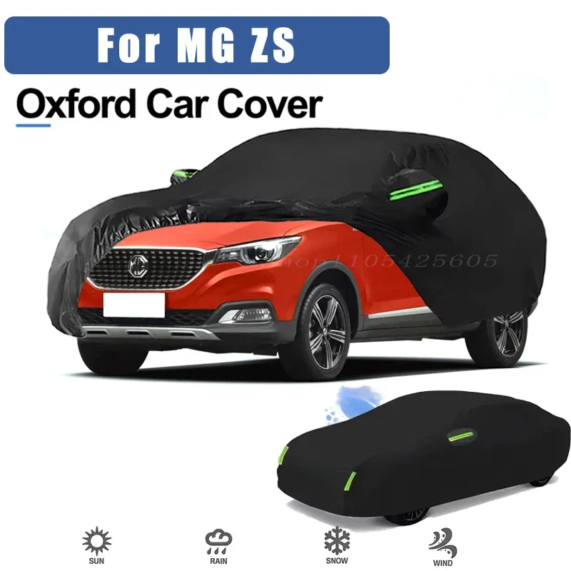 For MG ZS Oxford Cloth Full Car Cover Outdoor Waterproof Dustproof Anti UV Sun Snow Protection Exterior Accessories