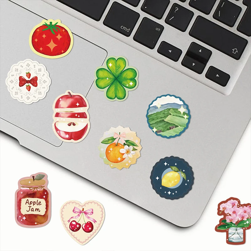 500 قطعة لفات كرتونية لطيفة ملصقات أختام مغلف الفاكهة النباتية ملصق Kawaii الجمالية الشارات الديكور ملصقات مكافأة ممتعة