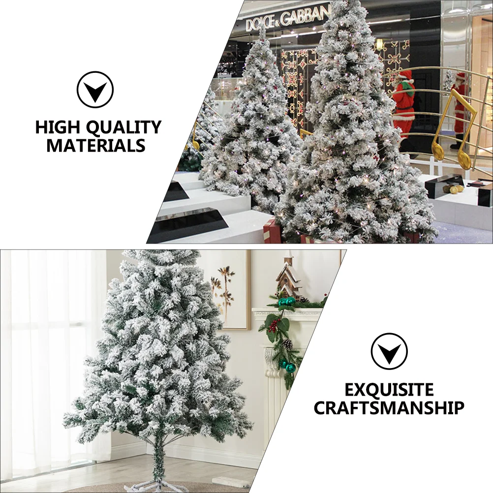 

Artificial Christmas Tree Holiday Decoration Old-fashioned White Xmas Simulation Branch Festival Flocking PVC