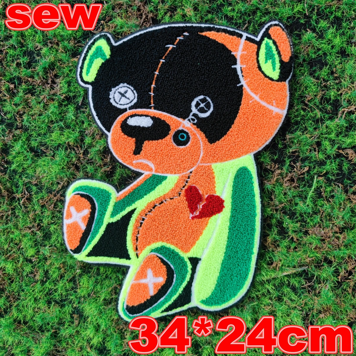 Embroidery Chenille Patch Bear Animal Cartoon Badges Bears Appliques dogs Patches for Clothing DIY Accessory ID235291