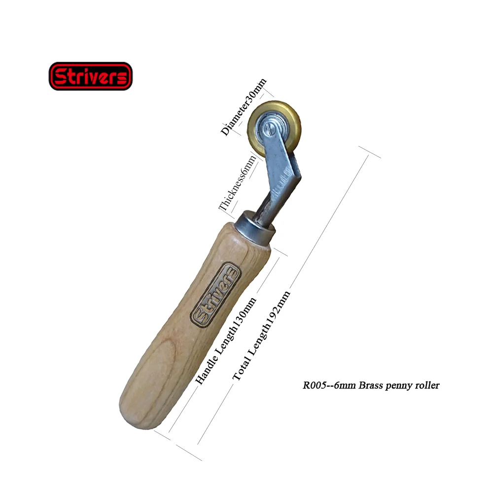

6mm Brass Penny Roller for PVC/TPO/EPDM Single Ply Roofing and Vinyl Flooring Corner Detail Seam Roller