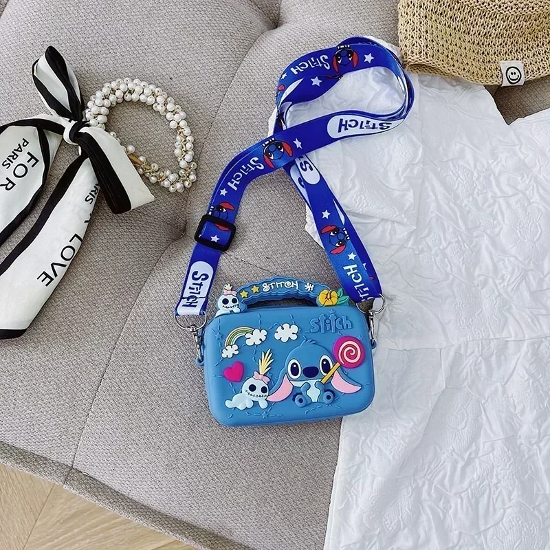 Disney Stitch Silicone Bag Cartoon Anime Figure Stich Shoulder Bag Lilo & Stitch Fashion Kids Girls Accessories Coin Purse Gifts