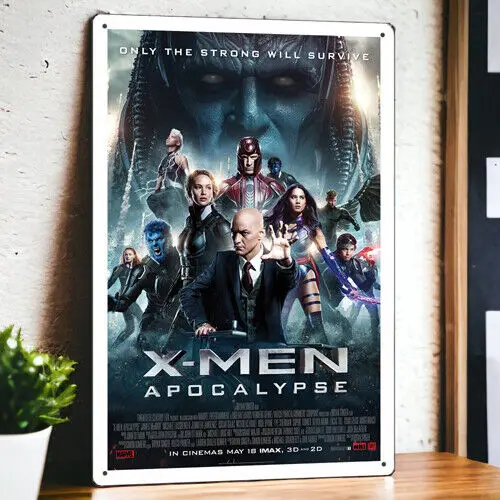 X-Men: ملصق فيلم معدني نهاية العالم ، لوحة من القصدير ، 8 في x 12 في ، 2.8