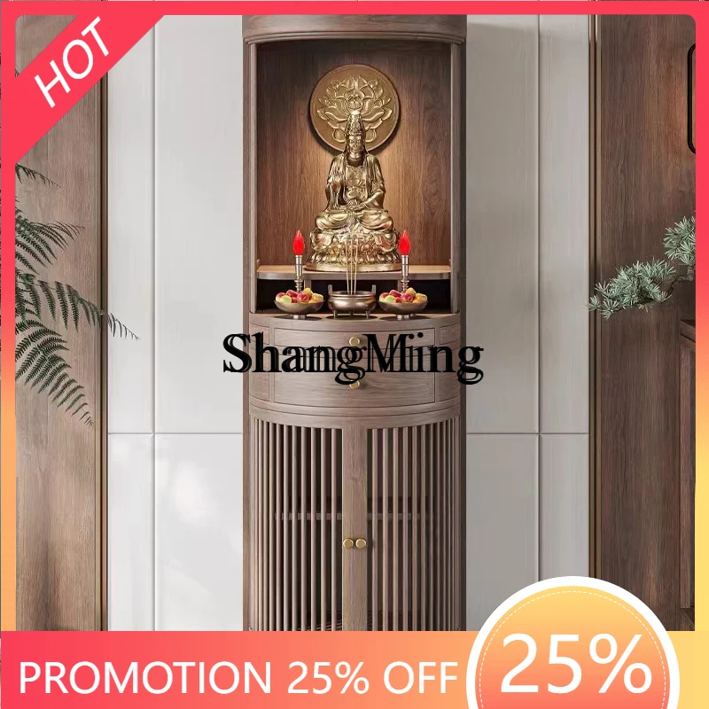 

SM modern simple God of Wealth offering table company household Guan Gong Buddha statue cabinet offering table